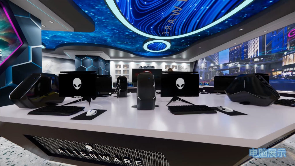 Alienware電腦專賣店空間設(shè)計(jì)漫游動(dòng)畫